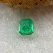 Natural Colombia Vivid Green Emerald (Beryl) Cut-Cornered Rectangular Step cut 0.46ct 5.4 by 4.0 by 3.2mm - Huangs Jadeite and Jewelry Pte Ltd