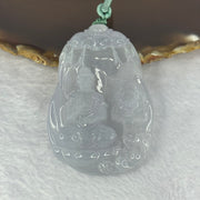 Grandmaster Certified Type A Icy Jelly Intense Lavender Jadeite Buddha and Dragon Pendent 47.05g 61.3 by 42.9 by 9.7mm - Huangs Jadeite and Jewelry Pte Ltd