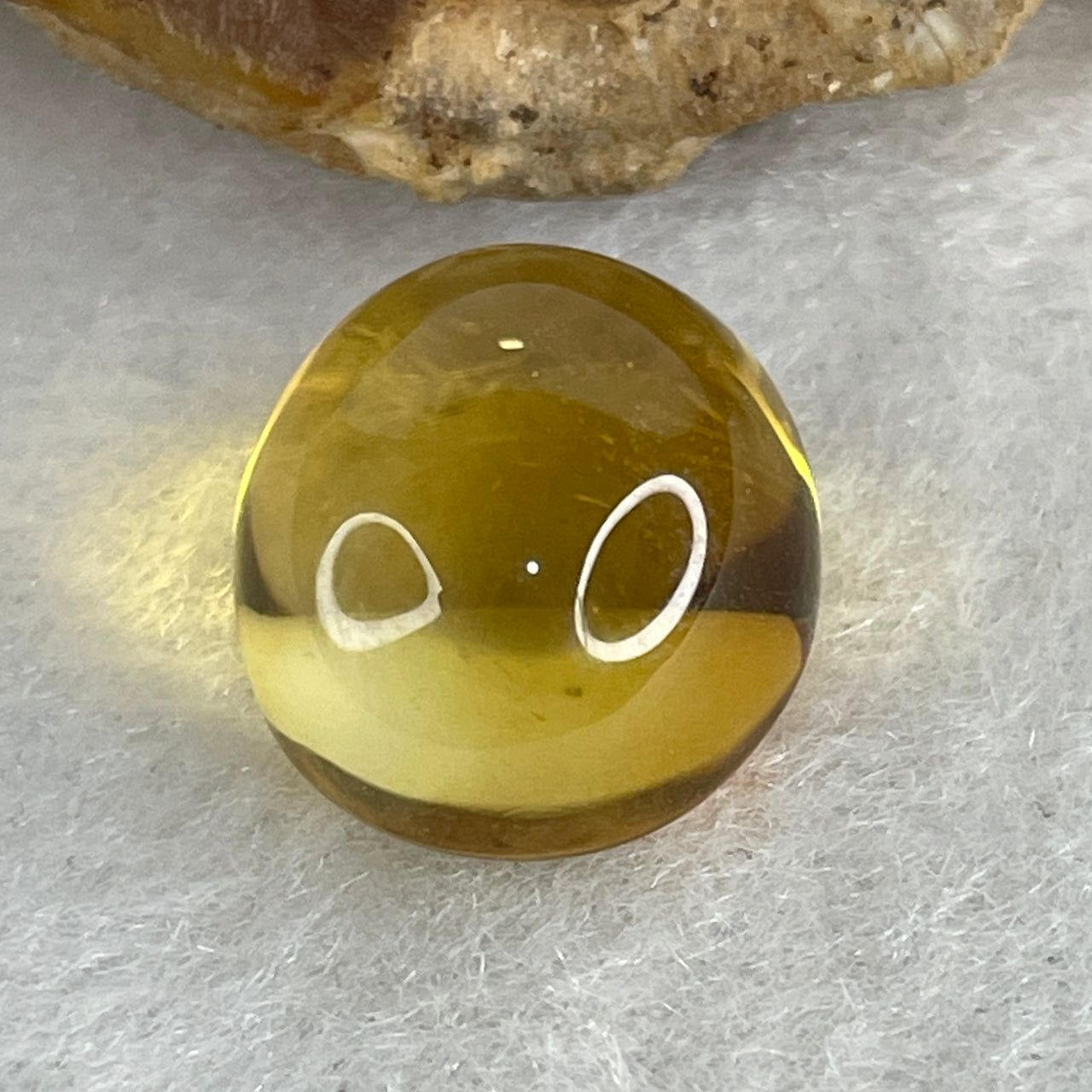 Certified Natural Yellow Citrine Loose Cabochon Stone | 11.24 Carat Investment Grade | Flawless 14.0x12.6x8.0mm Oval "Solar Fire" Premium Custom Jewelry Setting Gemstone
