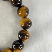 Natural Yellow Tiger's Eye Quartz Beads Bracelet 60.03g 16.5cm 14.2mm 15 Beads - Huangs Jadeite and Jewelry Pte Ltd
