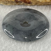 Type A Semi Icy Wuji Grey with Lavender Jadeite Ping An Kou Pendant 14.87g 35.2 by 5.8mm - Huangs Jadeite and Jewelry Pte Ltd