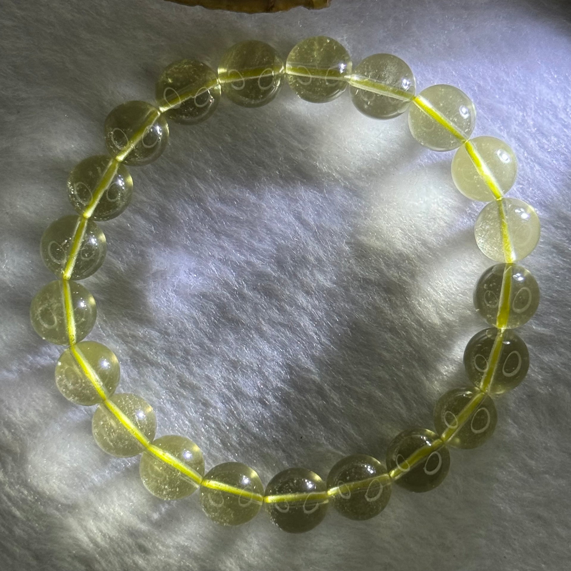 Natural Libyan Moldavite Meteorite Crystal Beads Bracelet 天然利比亚陨石手链 22.62g 17.5cm 9.9mm 21 Beads - Huangs Jadeite and Jewelry Pte Ltd