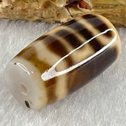 Natural Powerful Tibetan Old Oily Agate Sky Door Serenity 1 Eye Dzi Bead Heavenly Master (Tian Zhu) 一眼天门天诛 4.88g 20.4 by 11.7mm - Huangs Jadeite and Jewelry Pte Ltd