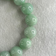 Type A Green Jadeite Beads Bracelet 60.01g 16.5cm 13.2mm 16 Beads - Huangs Jadeite and Jewelry Pte Ltd