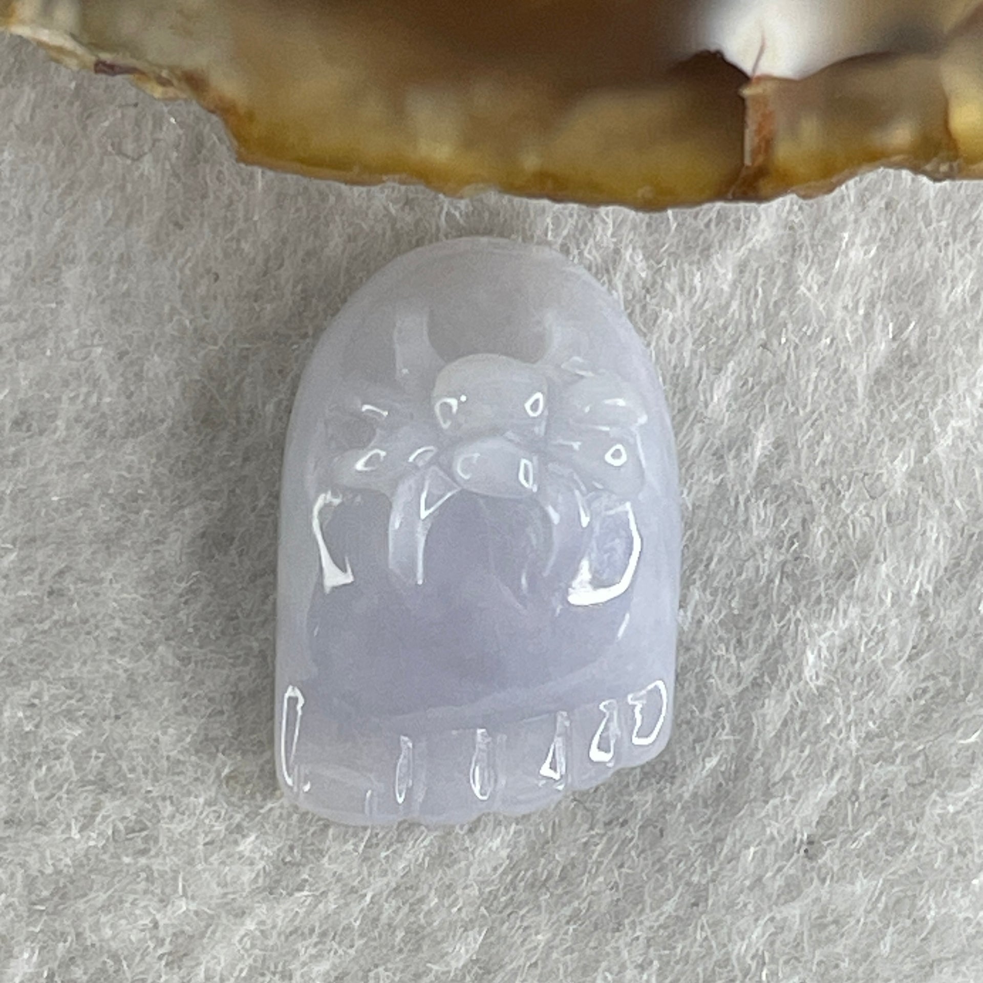 Natural Type A Lavender Jadeite Spider on Foot Charm Pendant 3.02g 18.4 by 12.5 by 8.9mm - Huangs Jadeite and Jewelry Pte Ltd