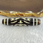 Natural Powerful Tibetan Old Oily Agate Zha Ji La Mu Female Cai Shen Bead Heavenly Master (Tian Zhu) 扎吉拉木女财神天珠 15.40g 59.8 by 13.0mm - Huangs Jadeite and Jewelry Pte Ltd