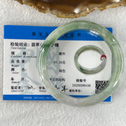 Type A Lavender with Green Piao Hua Jadeite Bangle 43.66g Internal Diameter 55.5mm 11.9 by 7.5mm (Significant External Roughs and Lines) - Huangs Jadeite and Jewelry Pte Ltd
