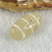 Natural Powerful Tibetan Old Oily Agate 3-Lines Dzi Bead Heavenly Master (Tian Zhu) 三行天诛 3.20g 19.8 by 10.4mm - Huangs Jadeite and Jewelry Pte Ltd