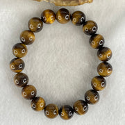 Natural Yellow Tiger's Eye Quartz Beads Bracelet 25.54g 15cm 10.0mm 19 Beads - Huangs Jadeite and Jewelry Pte Ltd