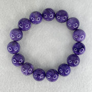 Good Grade Natural Charoite Beads Bracelet 59.867g 18.5cm 14.4mm 15 Beads - Huangs Jadeite and Jewelry Pte Ltd