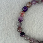 Natural Super 7 Beads Bracelet 15.80g 16cm 7.9mm 25 Beads - Huangs Jadeite and Jewelry Pte Ltd