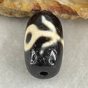 Natural Powerful Tibetan Old Oily Red White Agate Patina Guiren Tairen Human Benefactor Dzi Bead Heavenly Master (Tian Zhu) 贵人天珠 3.37g 18.2 by 10.7mm - Huangs Jadeite and Jewelry Pte Ltd