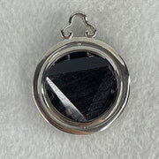 Natural Hypersthene in Stainless Steel Pendant 24.14g 25.0 by 9.6mm - Huangs Jadeite and Jewelry Pte Ltd