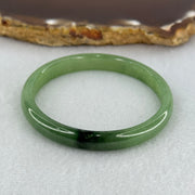 Baby or Kids Type A Green Jadeite Bangle Internal Diameter 44.6mm 11.71g 6.9 by 4.5mm (Very Slight Internal Lines) - Huangs Jadeite and Jewelry Pte Ltd