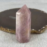 Natural Purplish Pink Kunzite Tower Display 88.96g 31.4 by 24.8 by 76.0mm - Huangs Jadeite and Jewelry Pte Ltd