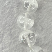 Natural White Phantom Quartz Beads Bracelet 52.69g 18.5cm 13.9mm 16 Beads - Huangs Jadeite and Jewelry Pte Ltd
