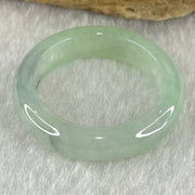 Type A Semi Icy Faint Blueish Green With Blueish Green Patches Jadeite Ring 2.44g 4.8 by 3.2 US6.75 HK14.8 (Very Slight Internal Lines) - Huangs Jadeite and Jewelry Pte Ltd