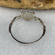 Natural-Blueish-Green-Tourmaline-Heart-Shape-in-S925-Sliver-Ring-1.60g-5.2-by-5.5-by-2.0mm-(Adjustable-Size)