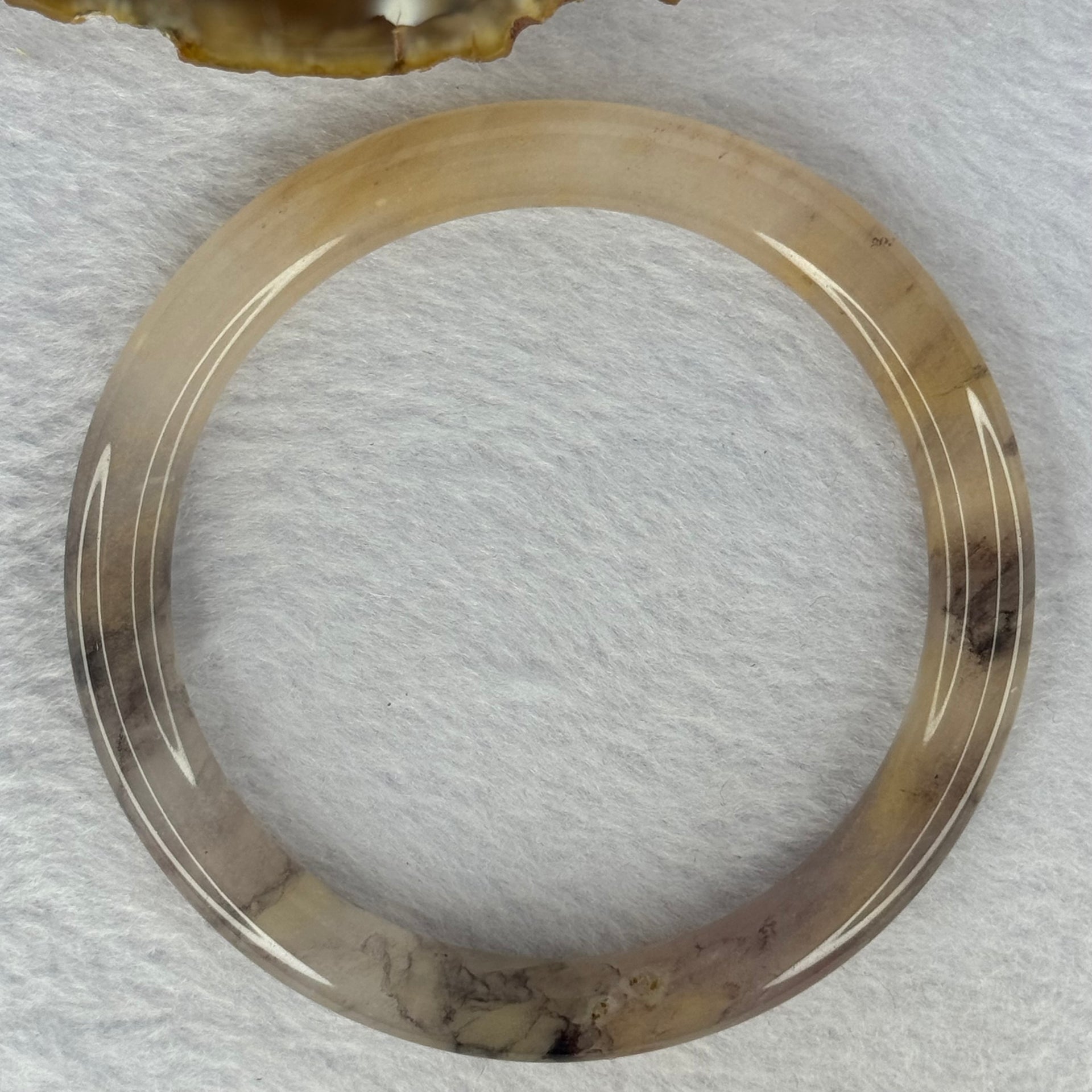 Transparent Purple Peach Yellow Quartzite Jade Bangle 天山水沫玉手镯 Inner Diameter 59.6mm 29.96g 8.4 by 8.4mm - Huangs Jadeite and Jewelry Pte Ltd