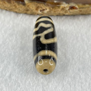 Natural Powerful Tibetan Old Oily Agate Double Lotus Flower Dzi Bead Heavenly Master (Tian Zhu) 双莲花天珠 8.53g 37.3 by 12.3mm - Huangs Jadeite and Jewelry Pte Ltd