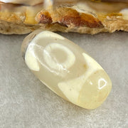 Natural Powerful Tibetan Old Oily Agate 3 Eyes Dzi Bead Heavenly Master (Tian Zhu) 三眼天诛 2.91g 20.1 by 10.1mm - Huangs Jadeite and Jewelry Pte Ltd