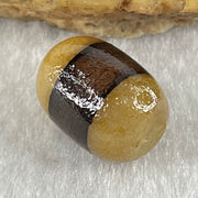 Natural Powerful Tibetan Old Oily Agate 1 Lines Dzi Bead Heavenly Master (Tian Zhu) 2.48g 14.0 by 10.5mm - Huangs Jadeite and Jewelry Pte Ltd