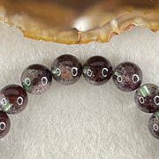 Good Grade Natural Red Phantom Quartz Beads Bracelet 18.77g 15.5cm 8.8mm 22 Beads - Huangs Jadeite and Jewelry Pte Ltd