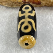 Natural Powerful Tibetan Old Oily Agate Double Noble Patina Guiren Tairen Human Dzi Bead Totem Amulet Heavenly Master (Tian Zhu) 双贵人天诛 9.93g 37.7 by 12.9mm - Huangs Jadeite and Jewelry Pte Ltd