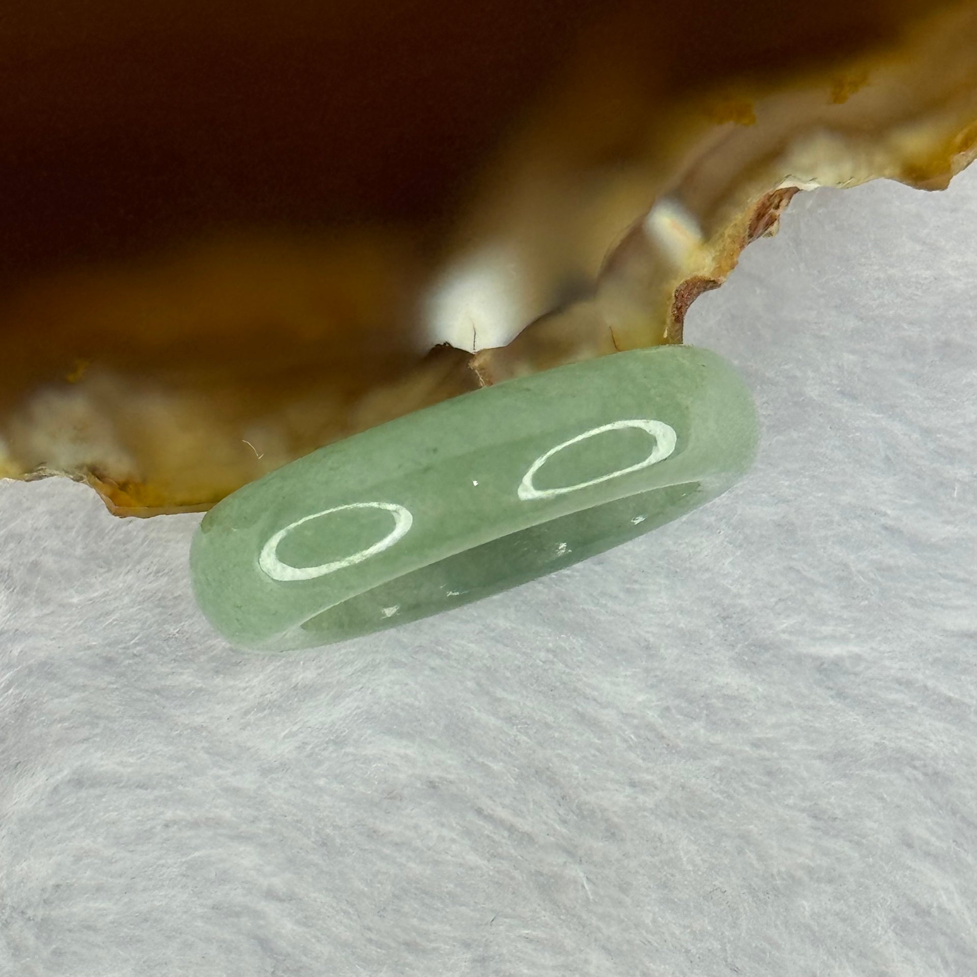 Type A Green Jadeite Ring 3.97g 6.1 by 3.8mm US7 HK15.5 - Huangs Jadeite and Jewelry Pte Ltd
