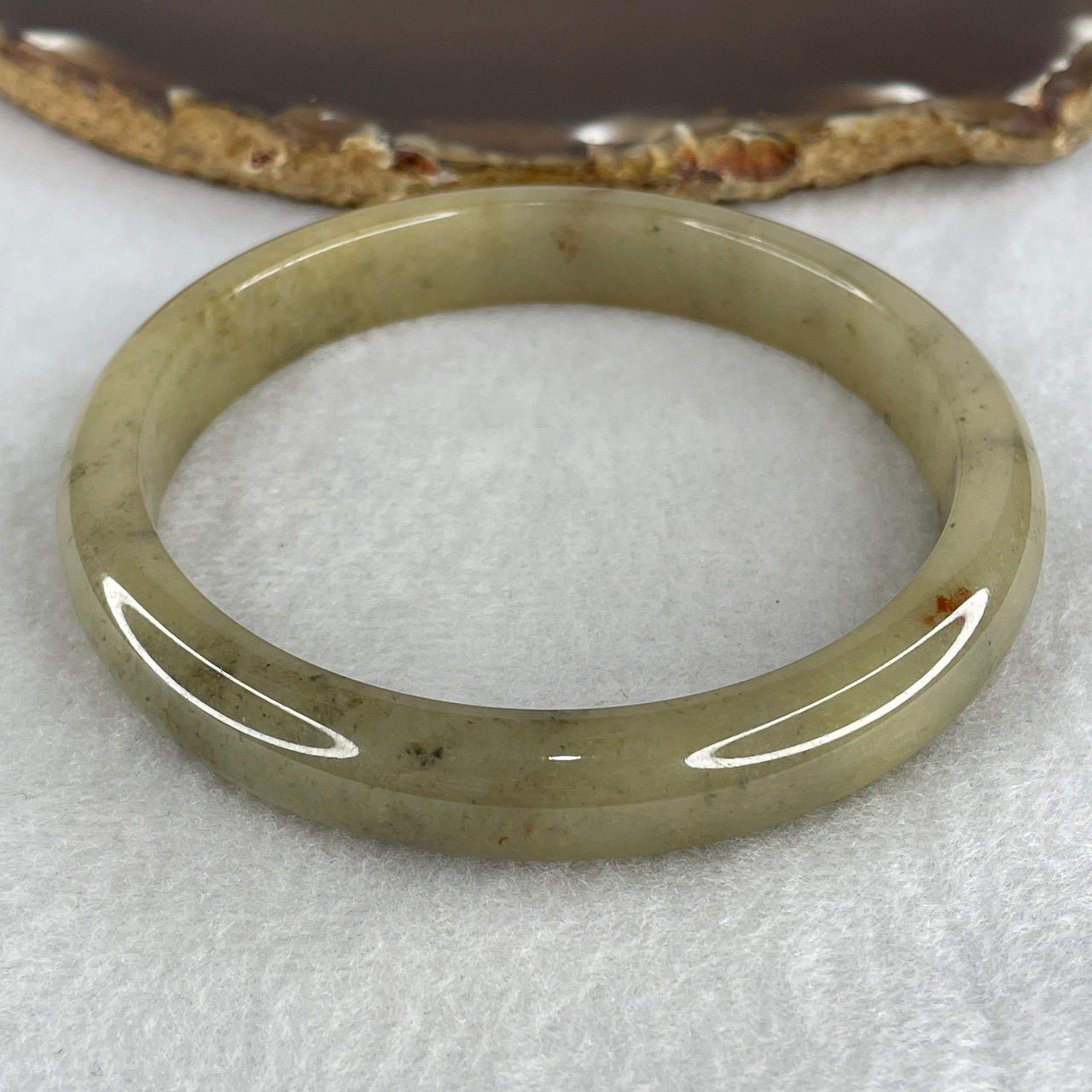 The Three Blessings: Natural Type A San Cai Jadeite Bangle | Large 65.3mm Inner Diameter | Light Green, Yellow & Red Jade (54.83g, 11.5x8.8mm Perfect)