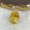 Good Grade Natural Golden Rutilated Quartz Crystal Lulu Tong Barrel 天然金顺发晶水晶露露通桶 
5.59g 16.0 by 13.7mm - Huangs Jadeite and Jewelry Pte Ltd