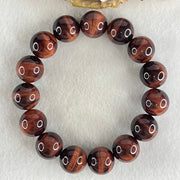 Natural Red Tiger's Eye Quartz Beads Bracelet 63.42g 17cm 14.5mm 15 Beads - Huangs Jadeite and Jewelry Pte Ltd