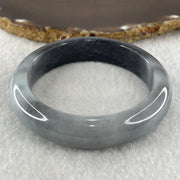 Type A Natural Wuji Grey Black Jadeite Bangle 66.98g Inner Diameter 56.6mm 13.7 by 8.1mm (Slight Internal Lines) - Huangs Jadeite and Jewelry Pte Ltd