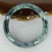 Type A Deep Lavender and Dark Green Piao Hua Jadeite Bangle 69.66g Internal Diameter 57.8mm 13.4 by 9.2mm (Very Slight External Rough) - Huangs Jadeite and Jewelry Pte Ltd