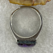 Good Grade Natural Sugilite  Wu Shi Pai in S925 Sliver Ring (Adjustable Size) 6.22g 12.2 by 11.8 by 4.0mm - Huangs Jadeite and Jewelry Pte Ltd
