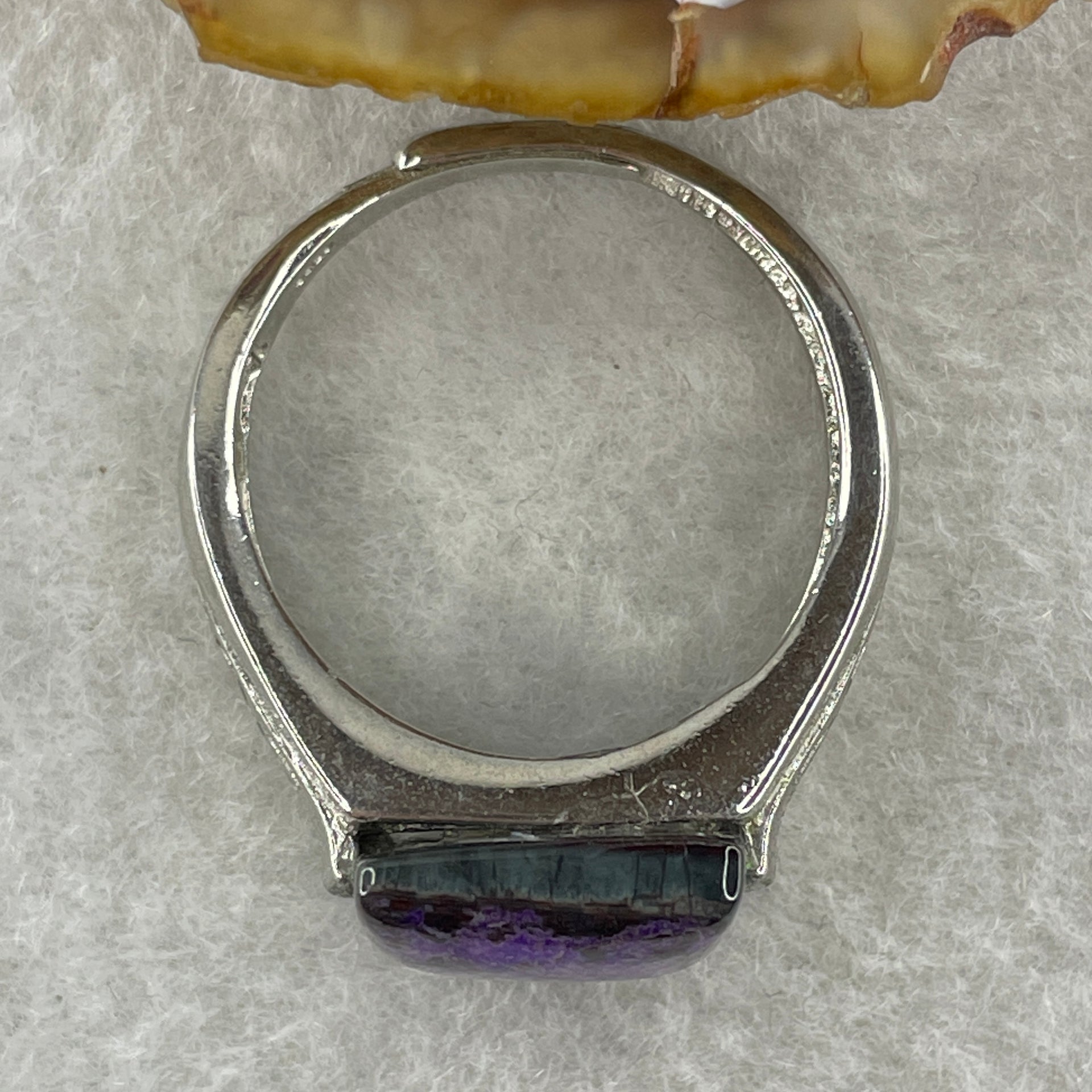 Good Grade Natural Sugilite  Wu Shi Pai in S925 Sliver Ring (Adjustable Size) 6.22g 12.2 by 11.8 by 4.0mm - Huangs Jadeite and Jewelry Pte Ltd