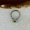 Green Moissanite in 925 Sliver Bamboo Shape Ring (Adjustable Size) S925银绿莫桑石戒指 2.52g 7.9 by 3.5mm - Huangs Jadeite and Jewelry Pte Ltd