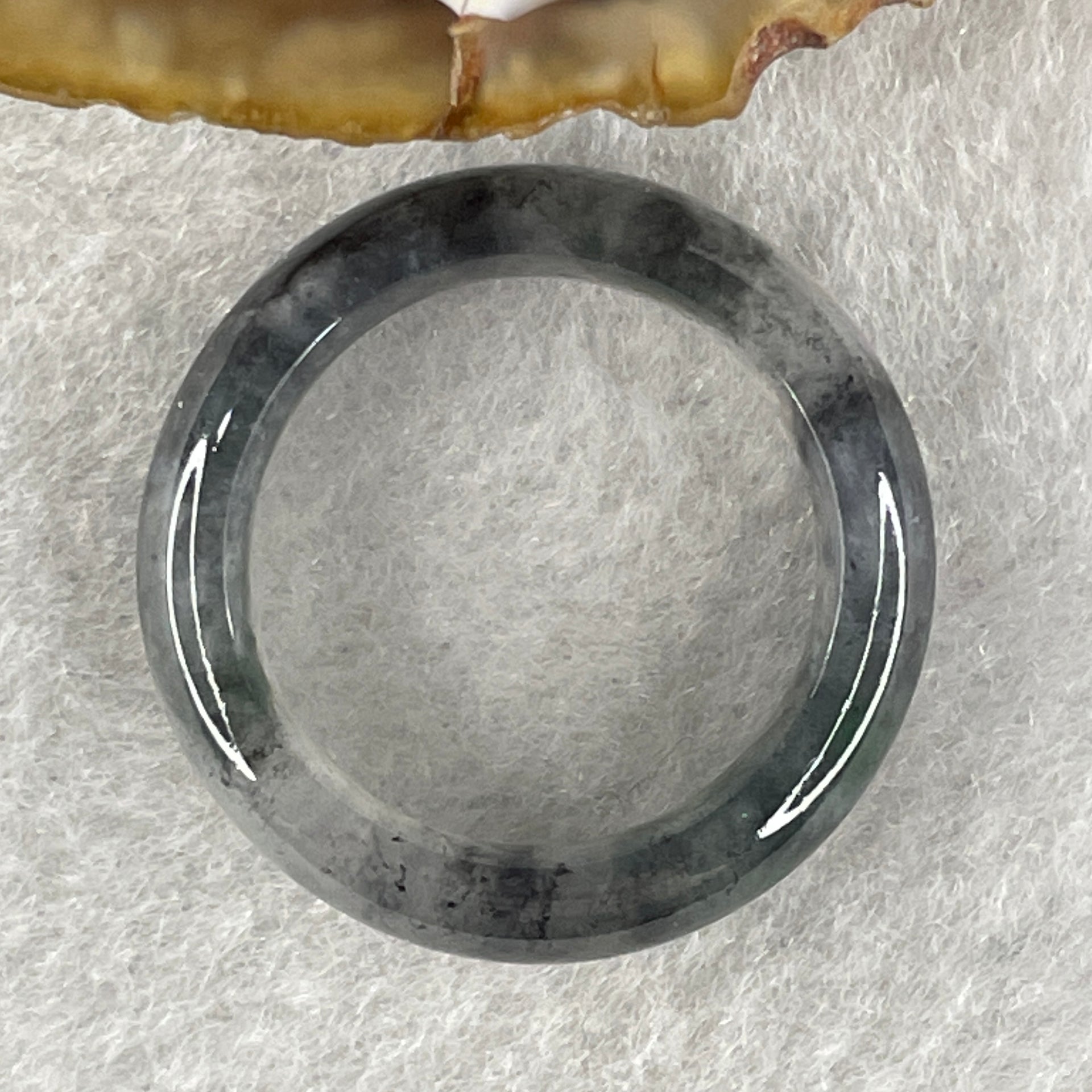 Certified Type A Wuji Grey Jadeite Rings 3.97g 6.1 by 3.6mm US 7.5 HK 16.5 (Very Very Slight Internal Line) - Huangs Jadeite and Jewelry Pte Ltd