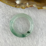 Type A Semi Icy Green and Dark Green Piao Hua Jadeite Ring 3.65g 5.7 by 3.9mm  US 6.5 / HK 14 (Very Slight Internal Line) - Huangs Jadeite and Jewelry Pte Ltd