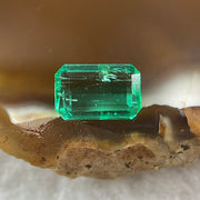 Natural Colombia Vivid Green Emerald (Beryl) Cut-Cornered Rectangular Step cut 0.93ct 8.4 by 5.5 by 2.3mm - Huangs Jadeite and Jewelry Pte Ltd