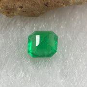Natural Colombia Vivid Green Emerald (Beryl) Cut-Cornered Square Step cut 0.48ct 4.8 by 4.7 by 3.3mm - Huangs Jadeite and Jewelry Pte Ltd