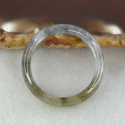 Type A Icy Wuji Black Grey with Yellow Jadeite Ring 3.21g 5.8 by 3.2mm US9.2 HK20.5 (Very Slight Internal Fine Line) - Huangs Jadeite and Jewelry Pte Ltd