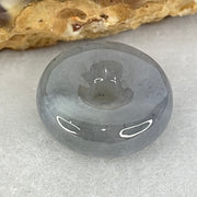 Type A Wuji Grey Jadeite Ping An Kou Donut Charm Pendant 3.33g 16.5 by 5.9mm - Huangs Jadeite and Jewelry Pte Ltd