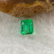 Natural Colombia Green Emerald (Beryl) Cut-Cornered Rectangular step cut 0.51ct 5.0 by 4.2 by 3.1mm - Huangs Jadeite and Jewelry Pte Ltd