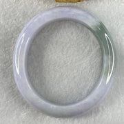 Type A Lavender with Green Jadeite Oval Bangle 60.46g Internal Diameter 56.2mm 13.6 by 8.7mm (Very Fine Internal Lines) - Huangs Jadeite and Jewelry Pte Ltd