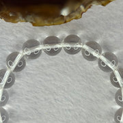 Natural Clear Quartz Bracelet 天然白水晶手链 30.47g 17cm 10.6mm 19 Beads - Huangs Jadeite and Jewelry Pte Ltd