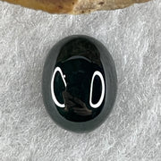 Type A Translucent Black Omphacite Jadeite Oval Cabouchon Stone For Setting 0.84g 11.2 by 8.6 by 4.6mm - Huangs Jadeite and Jewelry Pte Ltd