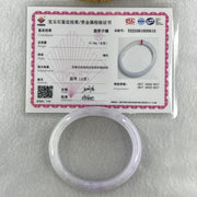 Type A Natural Light Lavender Light Green Jadeite Oval Bangle 39.68g Inner Diameter 54.4mm 12.1 by 7.5mm (Slight Internal Lines) - Huangs Jadeite and Jewelry Pte Ltd