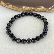 Good Grade Natural Devils Blue Beryl Aquamarine Beads Bracelet 13.10g 15.5cm 7.2mm 26 Beads - Huangs Jadeite and Jewelry Pte Ltd