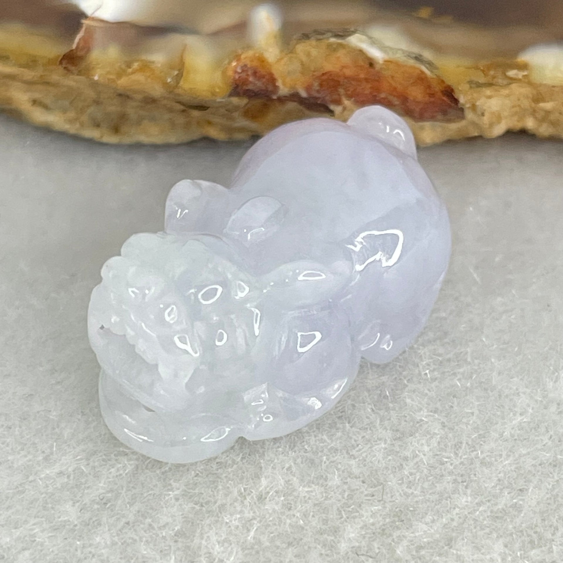 Type A Full Lavender Jadeite Pixiu Pendant Charm 5.95g 23.8 by 12.8 by 10.7mm - Huangs Jadeite and Jewelry Pte Ltd